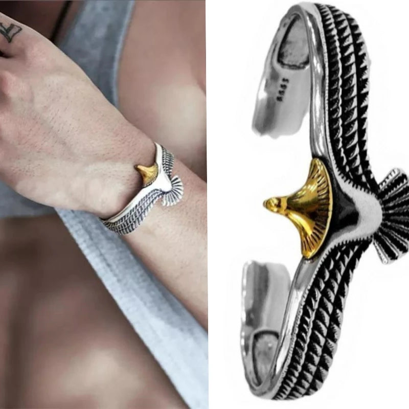 Indian Tribal Eagle Open Adjustable Bracelet Men\\'s/Women\\'s Domineering Wildlife Metal Jewelry Accessory Gift